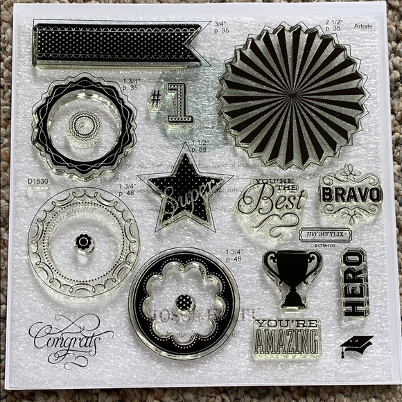 Close to My Heart My Acrylix Cricut Artiste Stamps - Picture 2 of 6